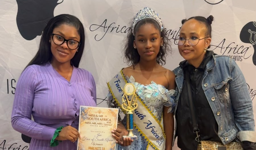 Inno Morolong celebrates as her daughter winsanother pageant