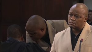 Brown Mogotsi remains behind bars as State presents video allegedly showing him shooting his own vehicle