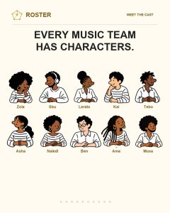 ROSTER launches music business playbook and introduces animated cast to demystify the industry